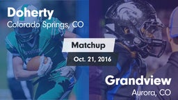 Matchup: Doherty  vs. Grandview  2016