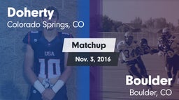 Matchup: Doherty  vs. Boulder  2016