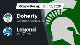 Recap: Doherty  vs. Legend  2020
