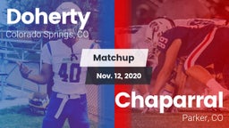 Matchup: Doherty  vs. Chaparral  2020