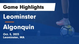 Leominster  vs Algonquin Game Highlights - Oct. 5, 2023