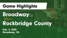 Broadway  vs Rockbridge County  Game Highlights - Feb. 4, 2020