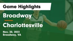 Broadway  vs Charlottesville  Game Highlights - Nov. 30, 2022