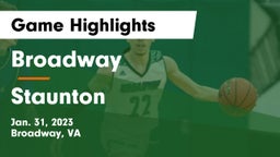Broadway  vs Staunton  Game Highlights - Jan. 31, 2023