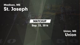 Matchup: St. Joseph vs. Union  2016
