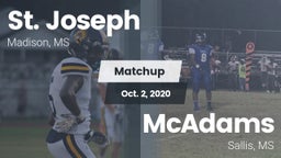 Matchup: St. Joseph vs. McAdams  2020