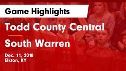 Todd County Central  vs South Warren  Game Highlights - Dec. 11, 2018