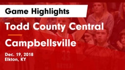 Todd County Central  vs Campbellsville  Game Highlights - Dec. 19, 2018