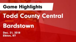 Todd County Central  vs Bardstown  Game Highlights - Dec. 21, 2018