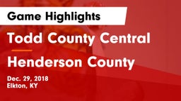 Todd County Central  vs Henderson County  Game Highlights - Dec. 29, 2018