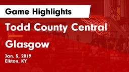 Todd County Central  vs Glasgow  Game Highlights - Jan. 5, 2019