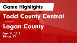 Todd County Central  vs Logan County  Game Highlights - Jan. 11, 2019