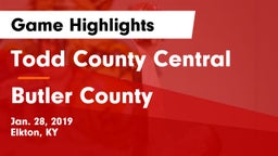 Todd County Central  vs Butler County  Game Highlights - Jan. 28, 2019