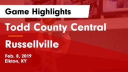 Todd County Central  vs Russellville  Game Highlights - Feb. 8, 2019