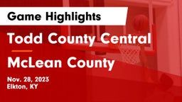 Todd County Central  vs McLean County  Game Highlights - Nov. 28, 2023