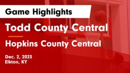 Todd County Central  vs Hopkins County Central  Game Highlights - Dec. 2, 2023