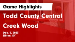 Todd County Central  vs Creek Wood  Game Highlights - Dec. 5, 2023
