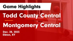 Todd County Central  vs Montgomery Central  Game Highlights - Dec. 28, 2023