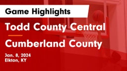 Todd County Central  vs Cumberland County  Game Highlights - Jan. 8, 2024