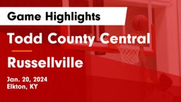 Todd County Central  vs Russellville  Game Highlights - Jan. 20, 2024