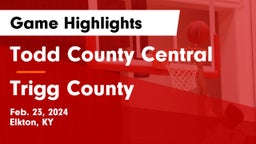 Todd County Central  vs Trigg County  Game Highlights - Feb. 23, 2024
