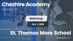 Matchup: Cheshire Academy vs. St. Thomas More School 2016
