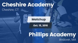 Matchup: Cheshire Academy vs. Phillips Academy  2016