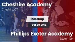 Matchup: Cheshire Academy vs. Phillips Exeter Academy  2016