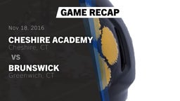 Recap: Cheshire Academy  vs. Brunswick  2016