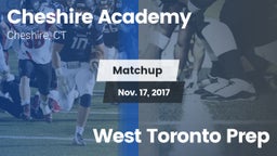Matchup: Cheshire Academy vs. West Toronto Prep 2017