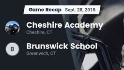 Recap: Cheshire Academy  vs. Brunswick School 2018