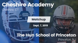 Matchup: Cheshire Academy vs. The Hun School of Princeton 2019