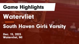 Watervliet  vs South Haven Girls Varsity Game Highlights - Dec. 15, 2023