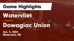 Watervliet  vs Dowagiac Union Game Highlights - Jan. 5, 2024