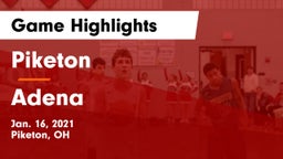Piketon  vs Adena  Game Highlights - Jan. 16, 2021