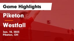 Piketon  vs Westfall  Game Highlights - Jan. 10, 2023