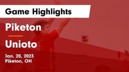 Piketon  vs Unioto  Game Highlights - Jan. 20, 2023