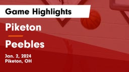 Piketon  vs Peebles  Game Highlights - Jan. 2, 2024