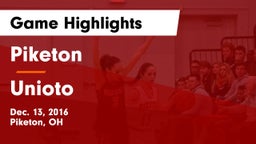 Piketon  vs Unioto  Game Highlights - Dec. 13, 2016