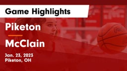Piketon  vs McClain  Game Highlights - Jan. 23, 2023