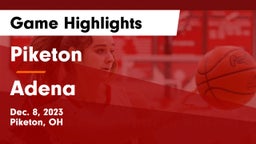 Piketon  vs Adena  Game Highlights - Dec. 8, 2023