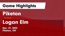 Piketon  vs Logan Elm  Game Highlights - Dec. 27, 2023
