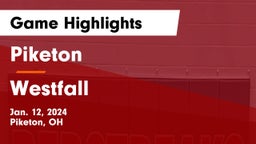 Piketon  vs Westfall  Game Highlights - Jan. 12, 2024