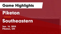 Piketon  vs Southeastern  Game Highlights - Jan. 16, 2024