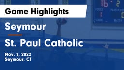 Seymour  vs St. Paul Catholic  Game Highlights - Nov. 1, 2022