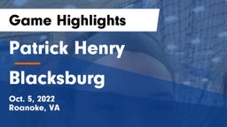 Patrick Henry  vs Blacksburg Game Highlights - Oct. 5, 2022