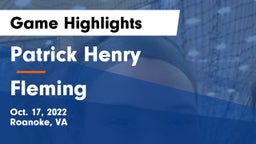 Patrick Henry  vs Fleming  Game Highlights - Oct. 17, 2022