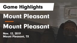 Mount Pleasant  vs Mount Pleasant  Game Highlights - Nov. 12, 2019