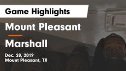 Mount Pleasant  vs Marshall  Game Highlights - Dec. 28, 2019