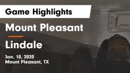 Mount Pleasant  vs Lindale  Game Highlights - Jan. 10, 2020